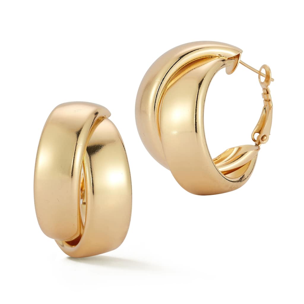 Chloe & Madison Bold Double Hoop Earrings