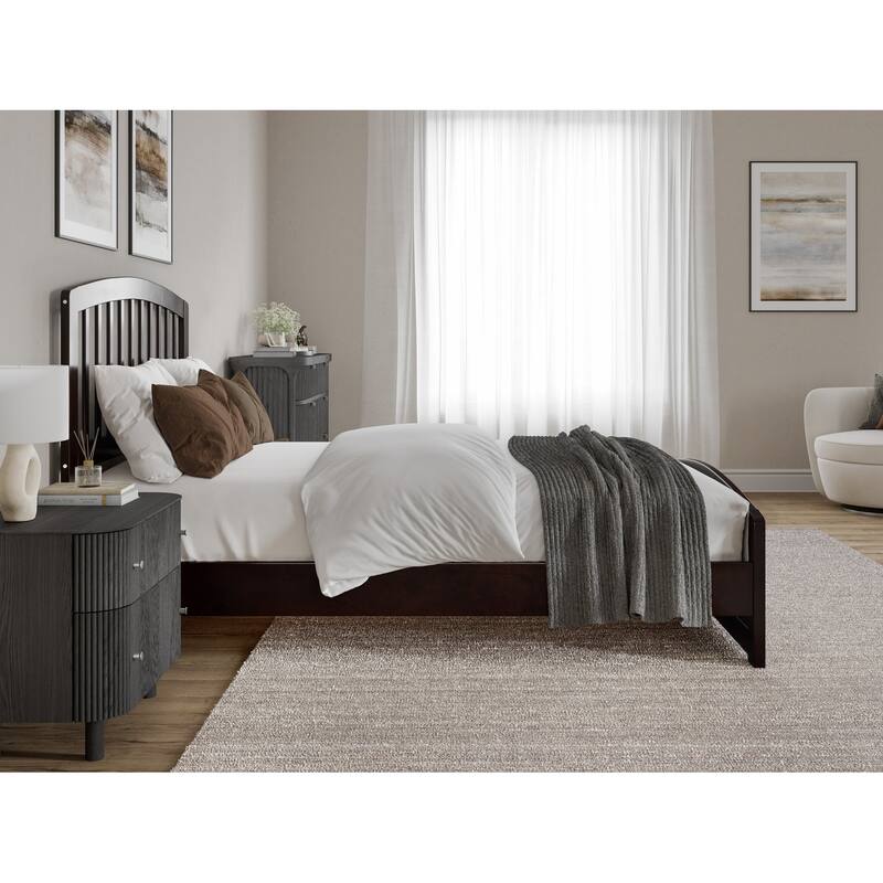 Quincy Solid Wood Low Profile Platform Bed with Matching Footboard