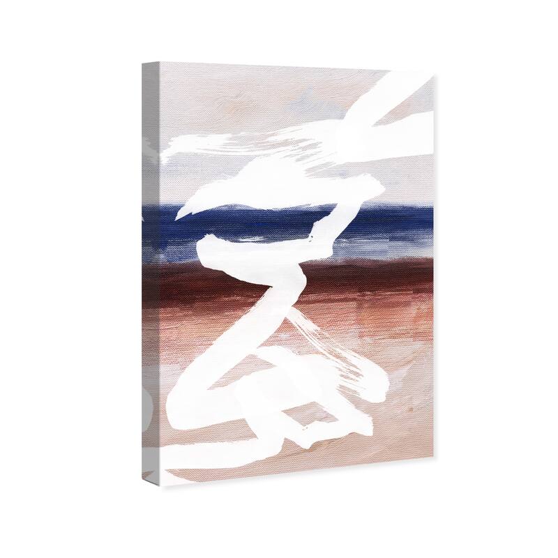 Wynwood Studio Canvas Abstract Baile del Mar White and Modern & Contemporary Wall Art Canvas Print