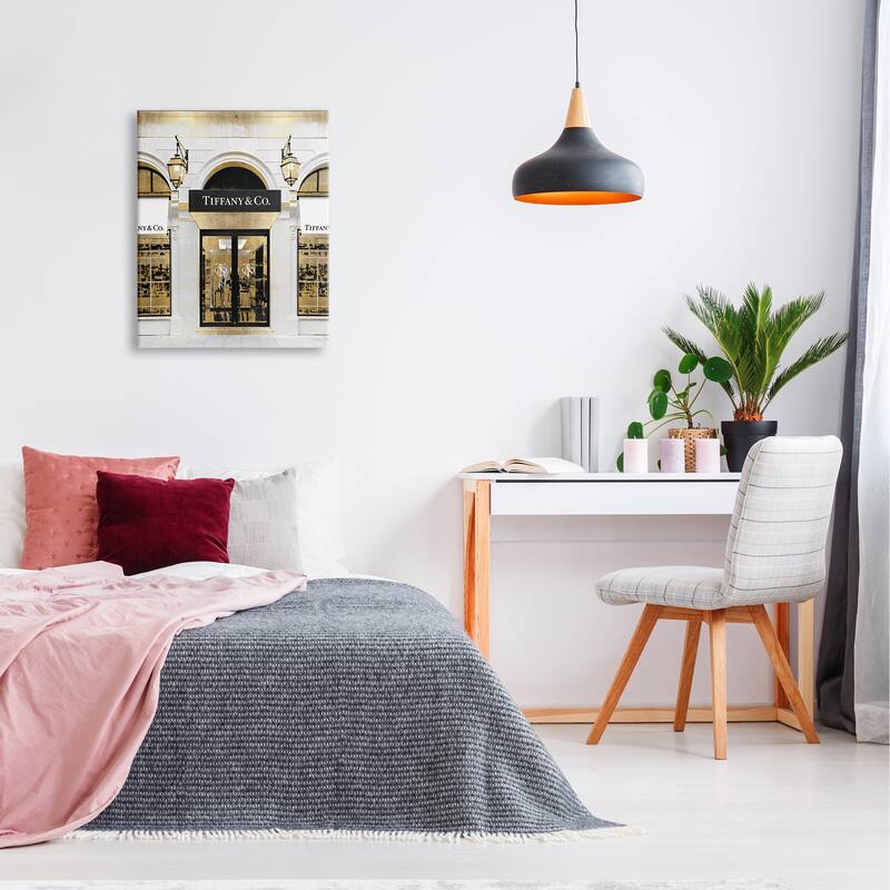 Stupell Designer Jewelry Storefront Urban Glam Fashion Photography Canvas Wall Art - Yellow