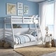 preview thumbnail 10 of 25, Furniture of America Cude Modern Twin over Full Solid Wood Bunk Bed Set White