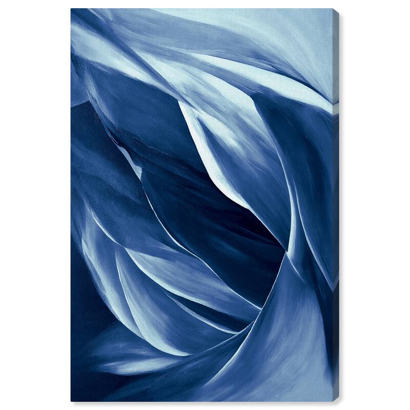 Wynwood Studio Abstract Blues Petals Blue and Modern & Contemporary Wall Art Canvas Print