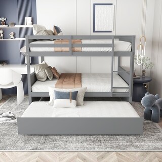 Full Over Full Bunk Bed with Twin Size Trundle - Bed Bath & Beyond ...