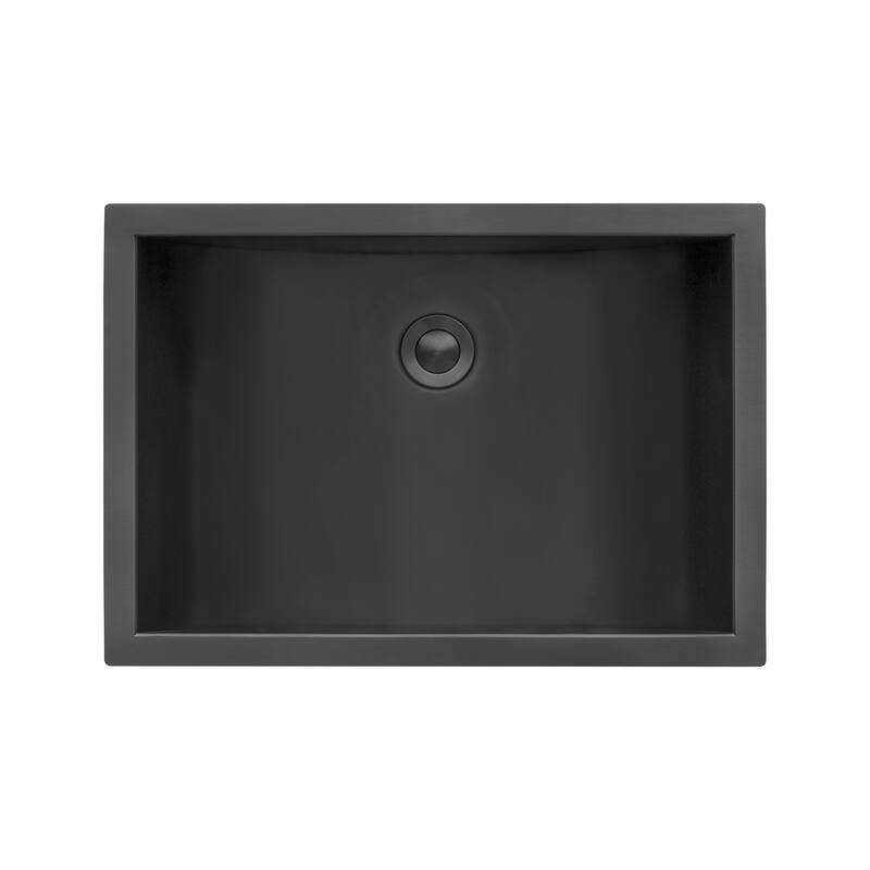 Ruvati 18 x 12 inch Gunmetal Black Stainless Steel Rectangular Bathroom Sink Undermount - 20" x 14" - 20" x 14"
