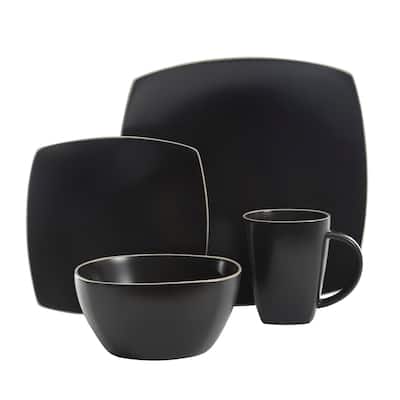 Gibson Soho Lounge Square 16pc Dinnerware Set - Matte Finish