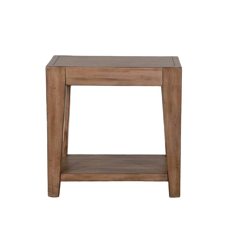 Yael Accent Side Table, Tapered Legs, 25 Inch Rectangular, Brown