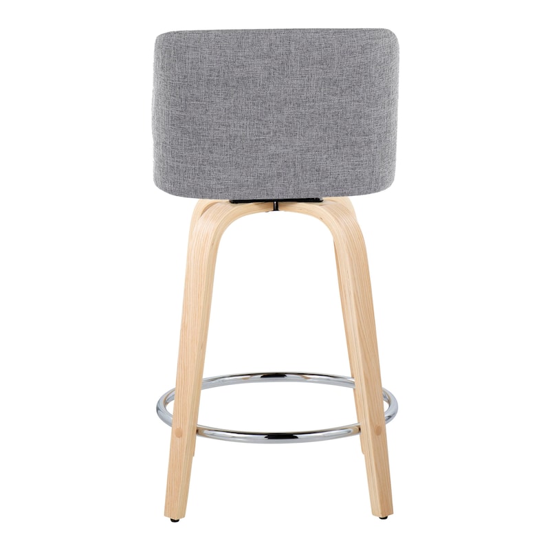 Carson Carrington Vallberga 24" Counter Stool with Natural Wood Base (Set of 2)