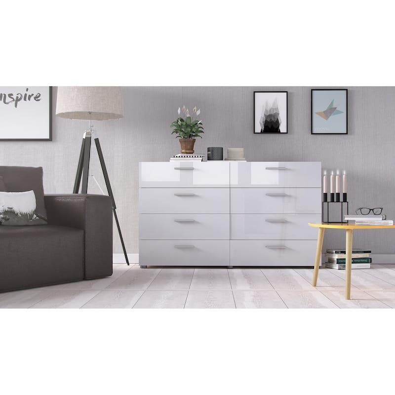 Porch & Den Angus Space-saving 8-Drawer Double Dresser