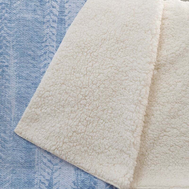 Premium Machine Washable Contemporary Sherpa Throw Blanket