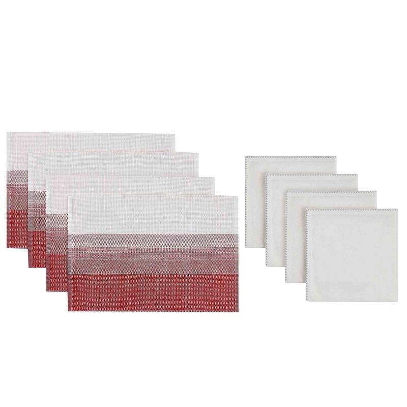Avanti Linens Ombre 4-Pack Placemat & 4-Pack Napkin Set