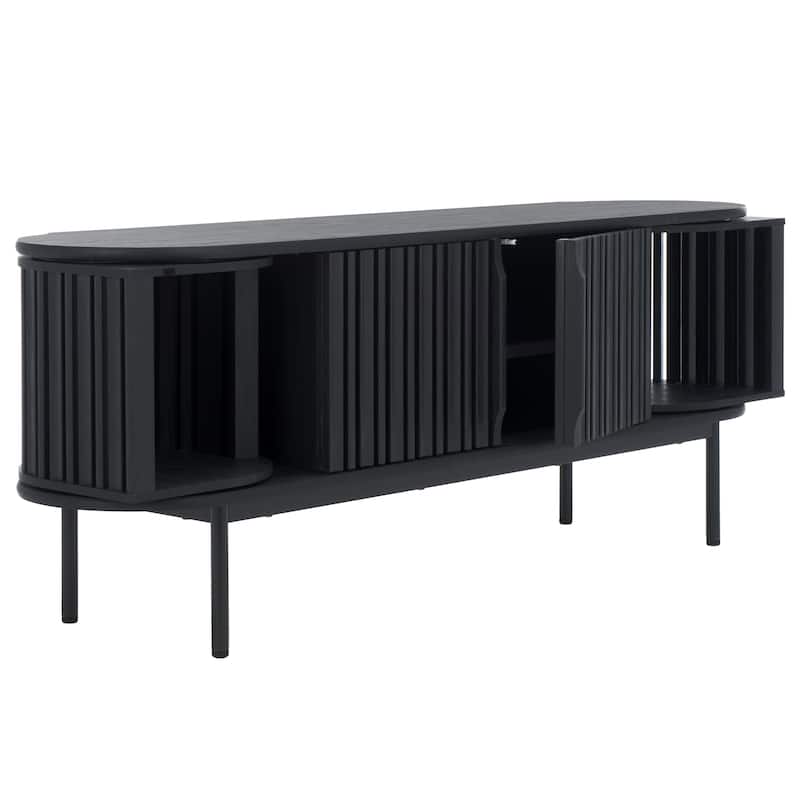 SAFAVIEH Enid 4-Door Media Stand Fits up to 65" Flatscreen TV - 60Wx15Dx23H