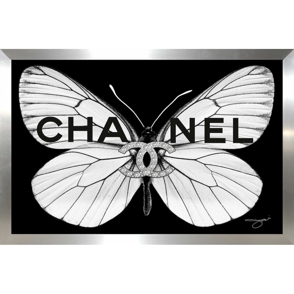 "Chanel White Butterfly" by Jodi Print on Acrylic
