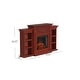 preview thumbnail 10 of 15, SEI Furniture Gracewood Hollow Womack 70-inch Mahogany Electric Fireplace with Bookshelves