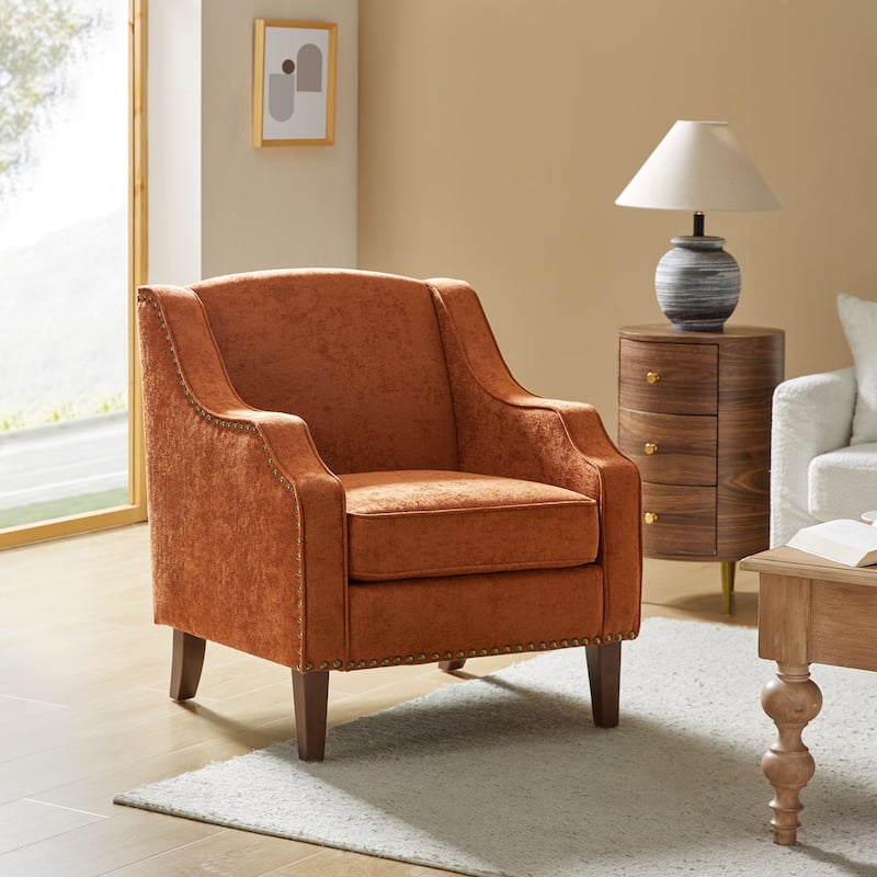 Lucretius Armchair with Nailhead Trim by HULALA HOME