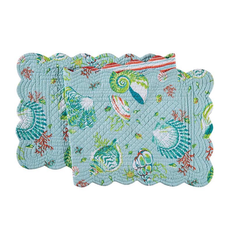 14" x 51" Laguna Breeze Cotton Quilted Reversible Table Runner 14x51