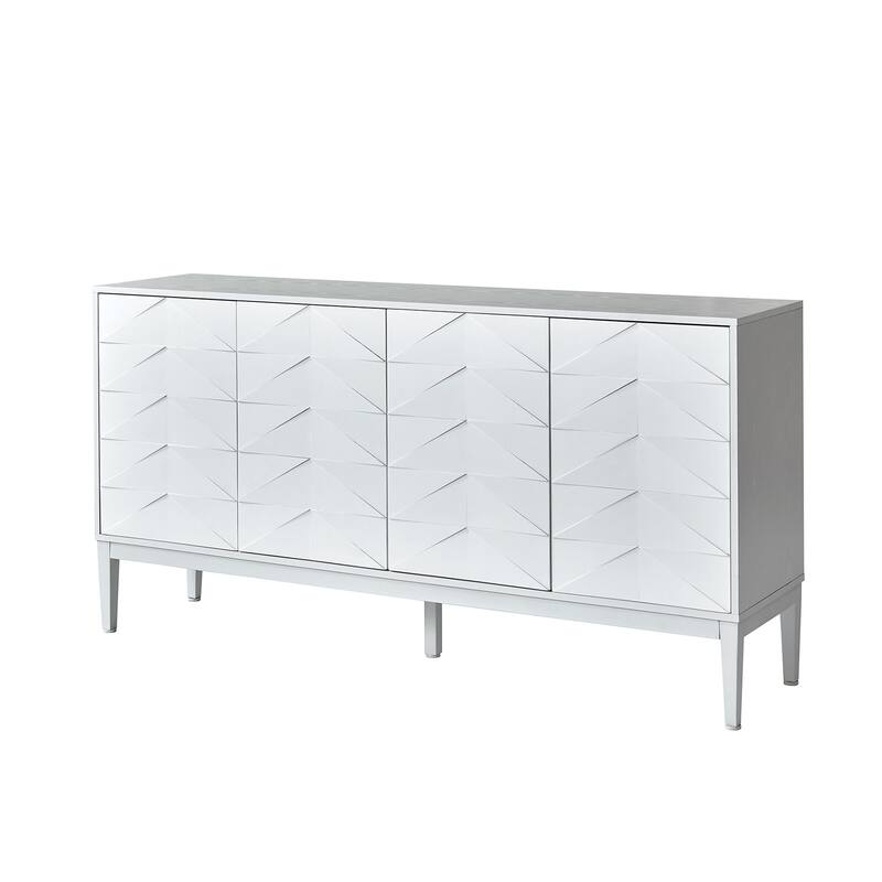 Dennis Contemporary 63"Wide 4-Door Sideboard with Adjustable Shelves