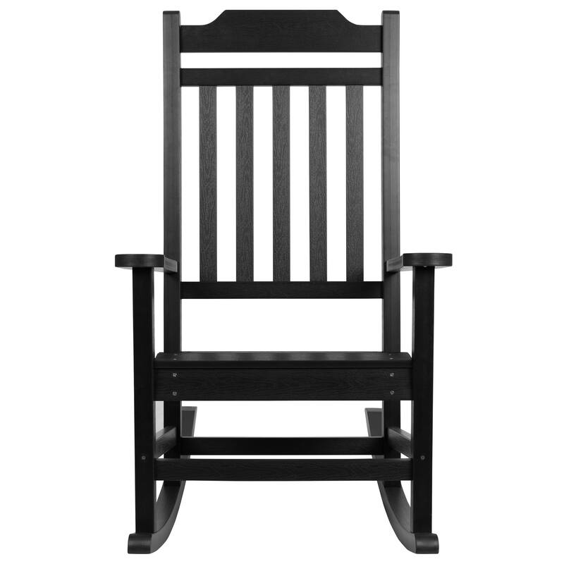 2 Pack All-Weather Faux Wood Rocking Chair - Patio and Yard Furniture