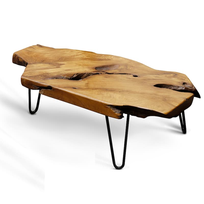 StyleCraft Badang Natural Lacquer Carving Coffee Table