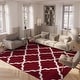 preview thumbnail 12 of 18, SAFAVIEH Dallas Shag Giusy Trellis 1.5-inch Thick Rug - Navy/Ivory - 5' 1" x 7' 6"