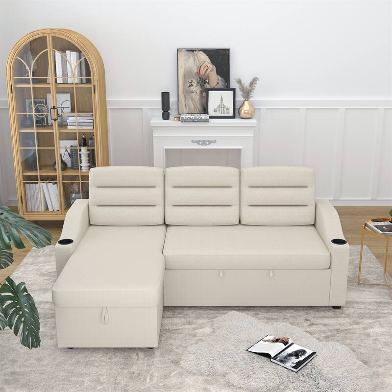 Convertible Sleeper Combo Sofa - Beige