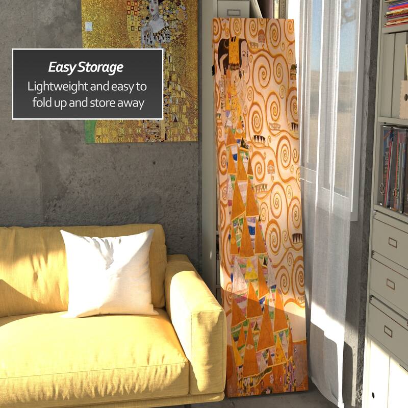 Double-sided 6-foot 'Stoclet Frieze' Works of Klimt Room Divider (China) - 71.25 x 15.75