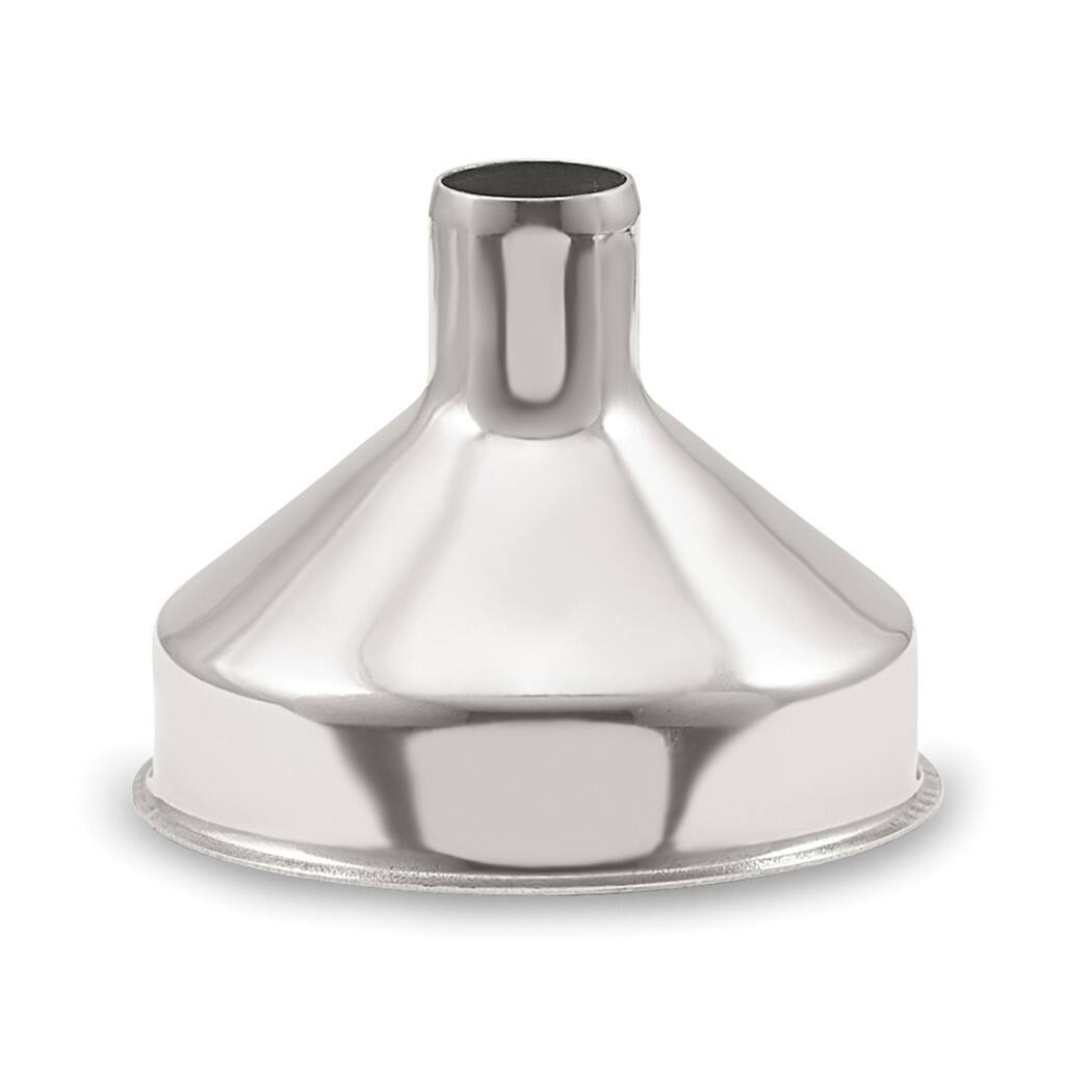 Curata Glass Window Stainless Steel 5 Ounce Round Flask with Funnel