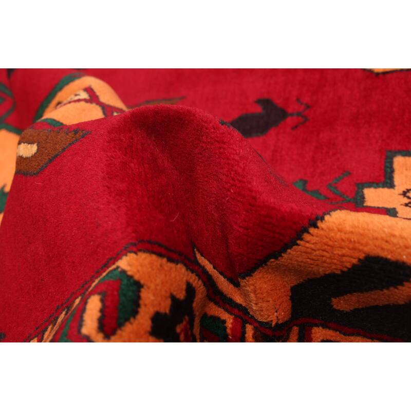 ECARPETGALLERY Hand-knotted Teimani Red Wool Rug - 3'1 x 5'7