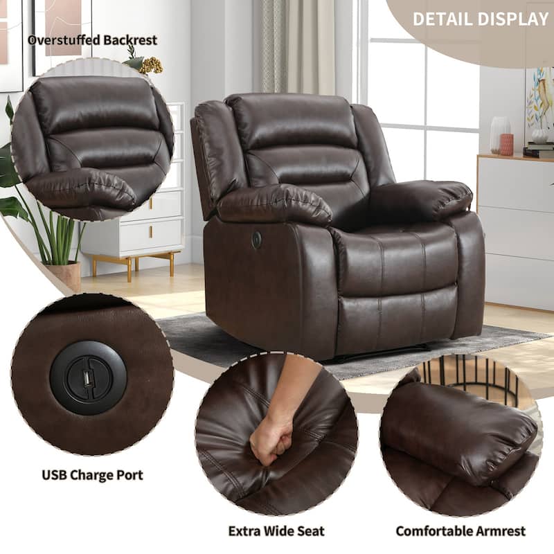 Chenille Power Standard Recliner Chair