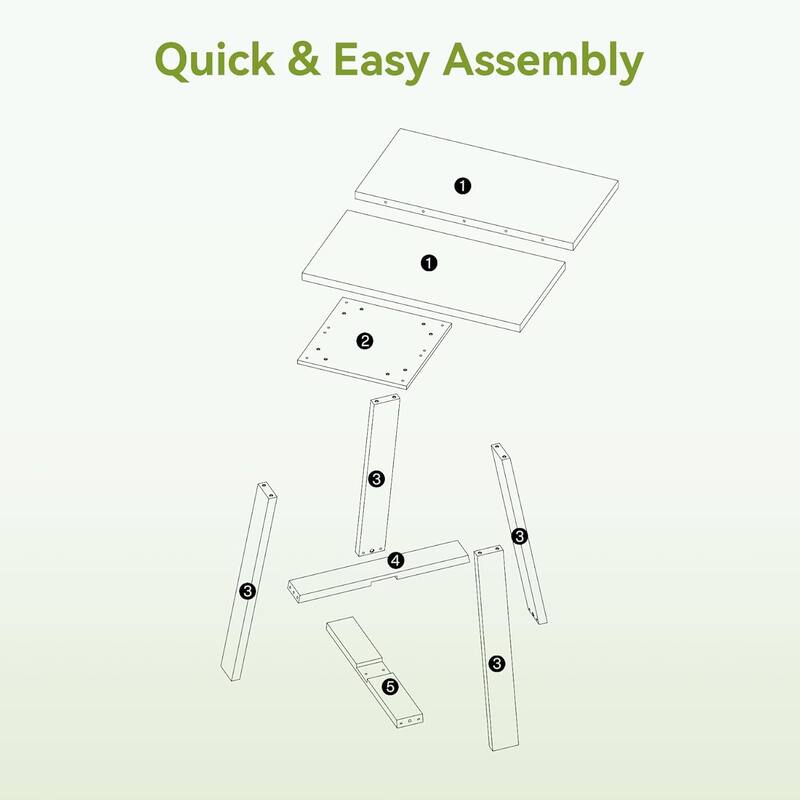 31.5" Small Square Dining Table, Modern Farmhouse Wooden Dinner Kitchen Table for 2-4 - 31.50" W × 31.10" D × 29.53" H