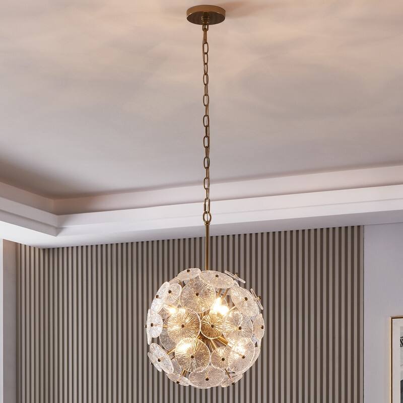 KAWOTI 6-Light Dimmable Sputnik Sphere Chandelier Pendant Lights - W16.5" * H 63.25" - W16.5" * H 63.25"