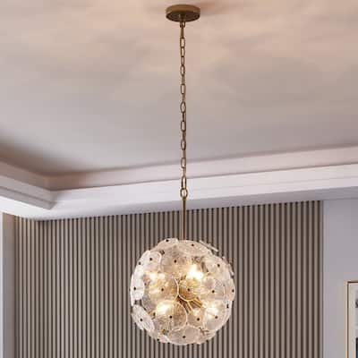 KAWOTI 6-Light Dimmable Sputnik Sphere Chandelier Pendant Lights - W16.5" * H 63.25"