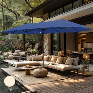 MAISON ARTS 13ft Double -Sided  Patio Umbrella Extra Large with Crank