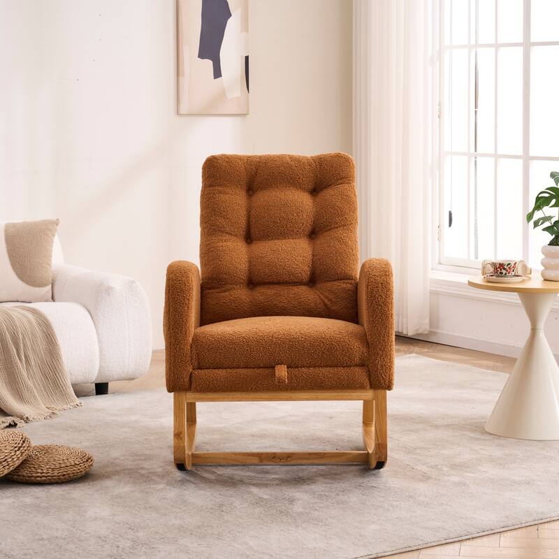 Accent High Back Rocking Chair with Footrest