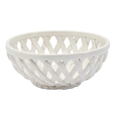 Bee & Willow White Earthenware 9" Bread Basket