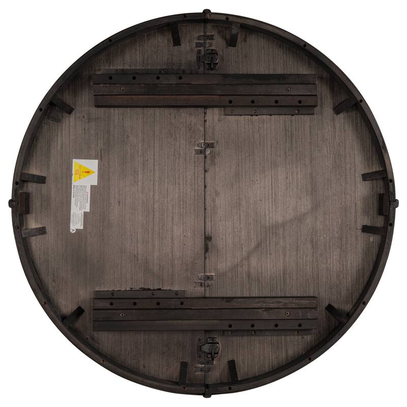 Extendable Round Dining Table, 42''-58'' Adjustable Office Table with X-Shaped Base, Wood Kitchen Table for 4-6 People