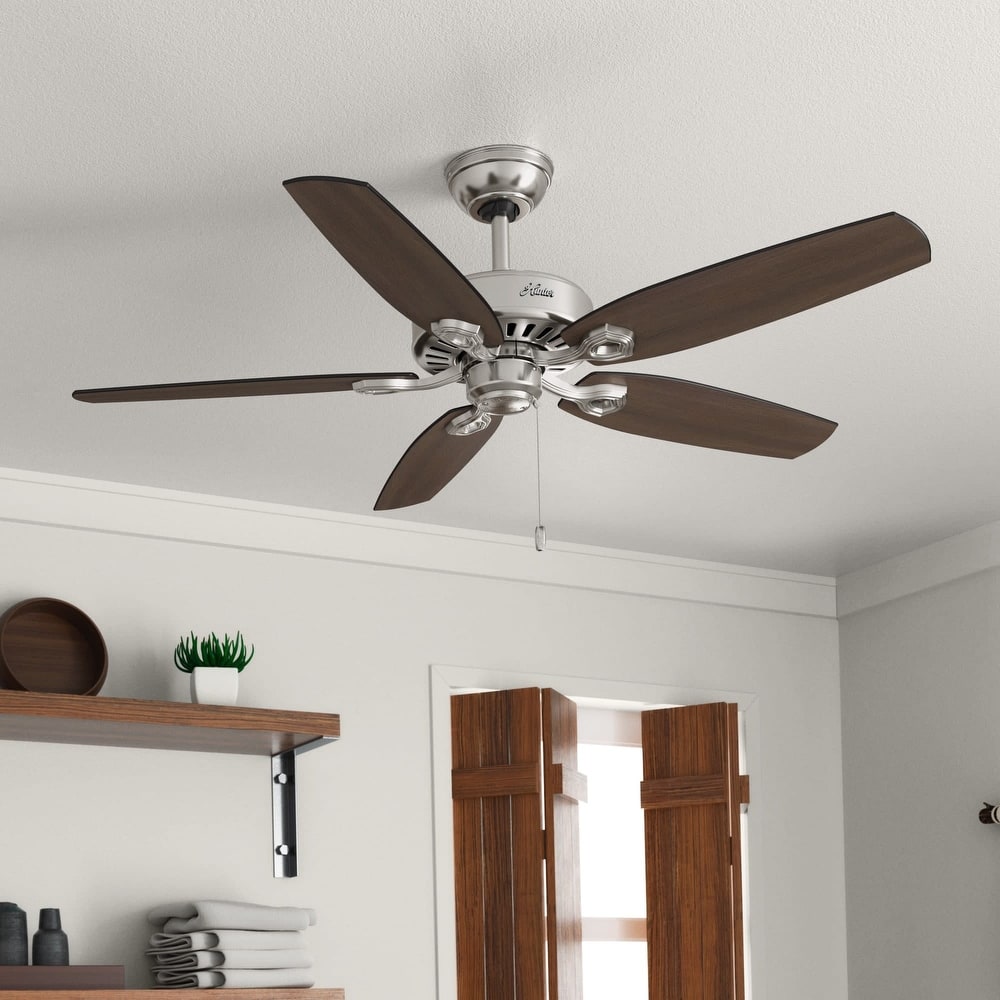 Hunter 52" Builder Elite Ceiling Fan w/Pull Chains - Traditional, Casual, Transitional