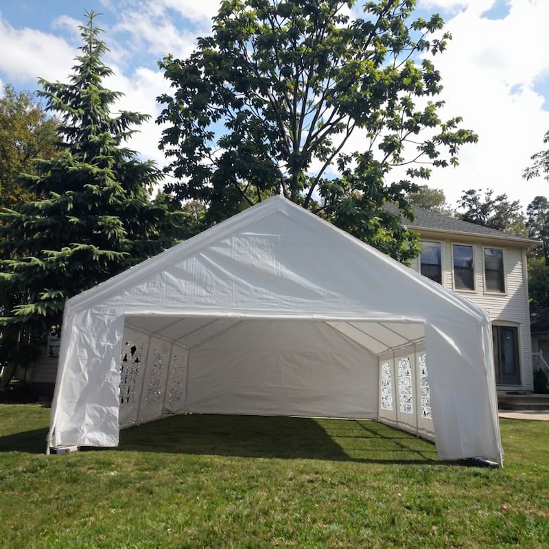 20x30ft Party Tent Heavy Duty Outdoor Gazebo White Event Shelter Wedding Canopy Tent for Parties Carport BBQ Commercial