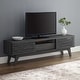 preview thumbnail 1 of 38, Render Low Profile 59 Inch TV Stand in Walnut / White