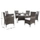 preview thumbnail 29 of 37, SAFAVIEH Outdoor Living Challe 7-Piece Patio Dining Set