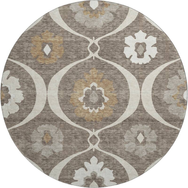 Premium Washable Super Soft Floral Scallops Mayfield Rug
