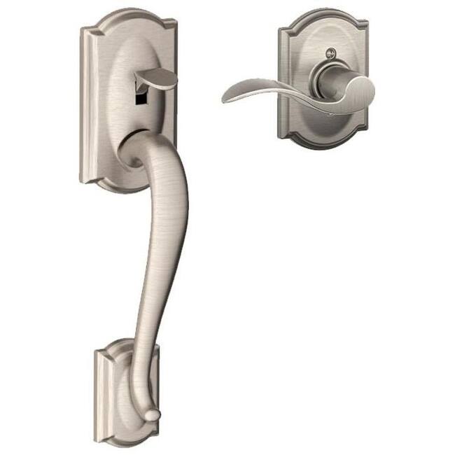 Schlage Camelot Lower Handle Set for Electronic Keypad with Right - Satin Nickel