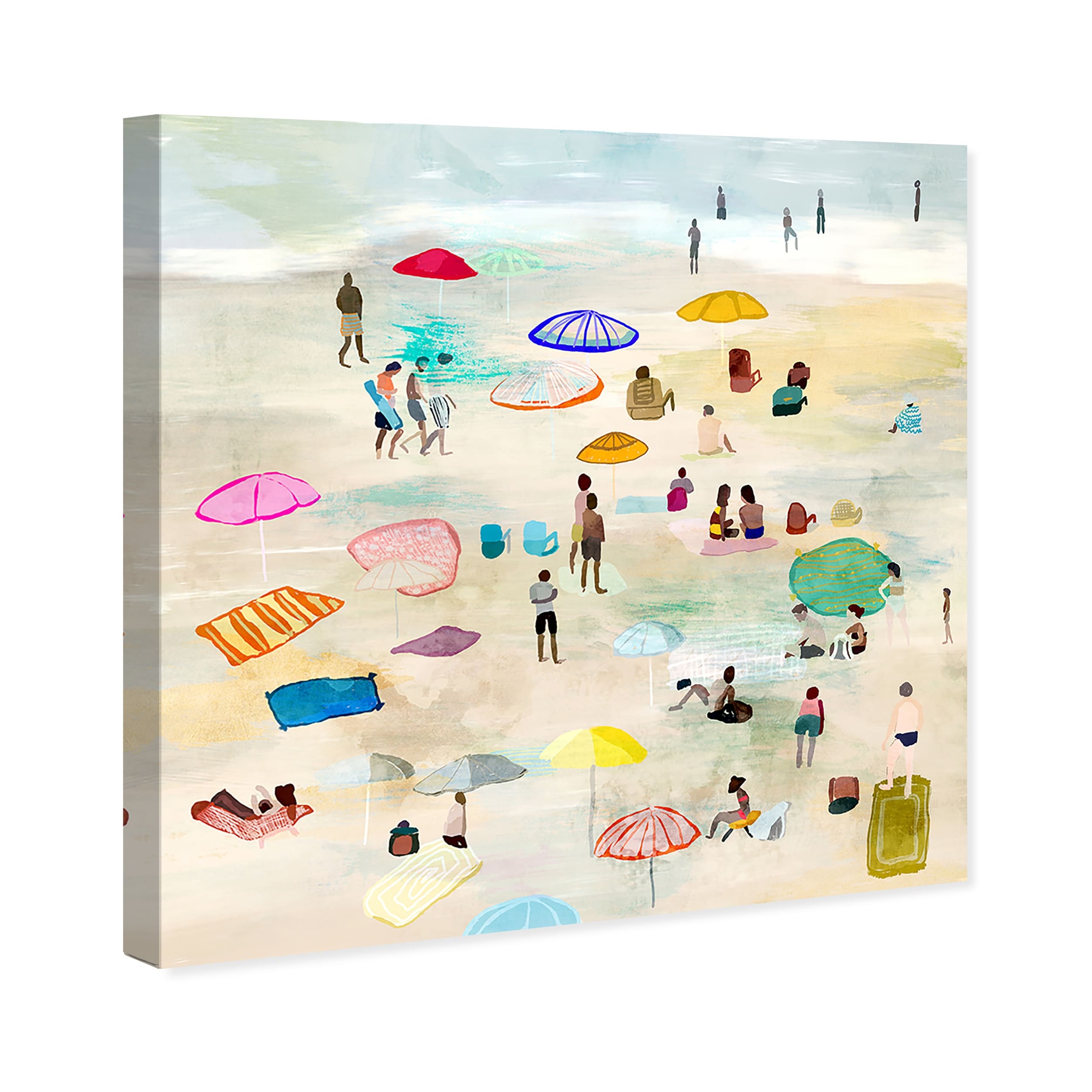 Oliver Gal 'Beach Day Fun' Nautical and Coastal Wall Art Canvas