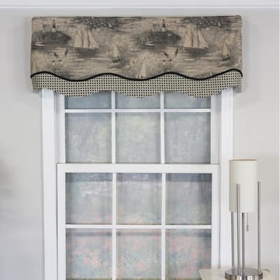 RLF Home Quality Embark Glory Valance Onyx - 50x16