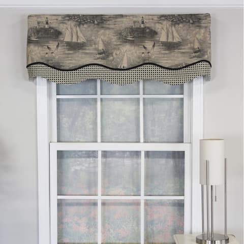 RLF Home Quality Embark Glory Valance Onyx - 50x16