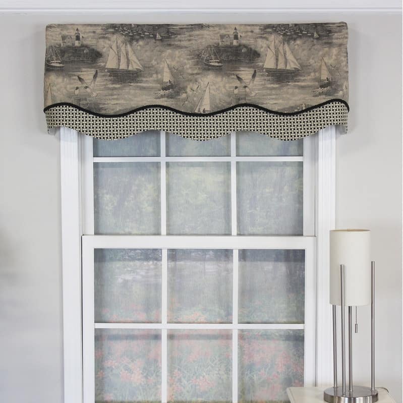 RLF Home Quality Embark Glory Valance Onyx - 50x16