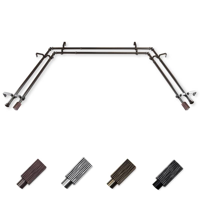 Coastal Curtain Rods & Hardware Set - Adjustable Rod, Decorative Finials, Easy Install - M