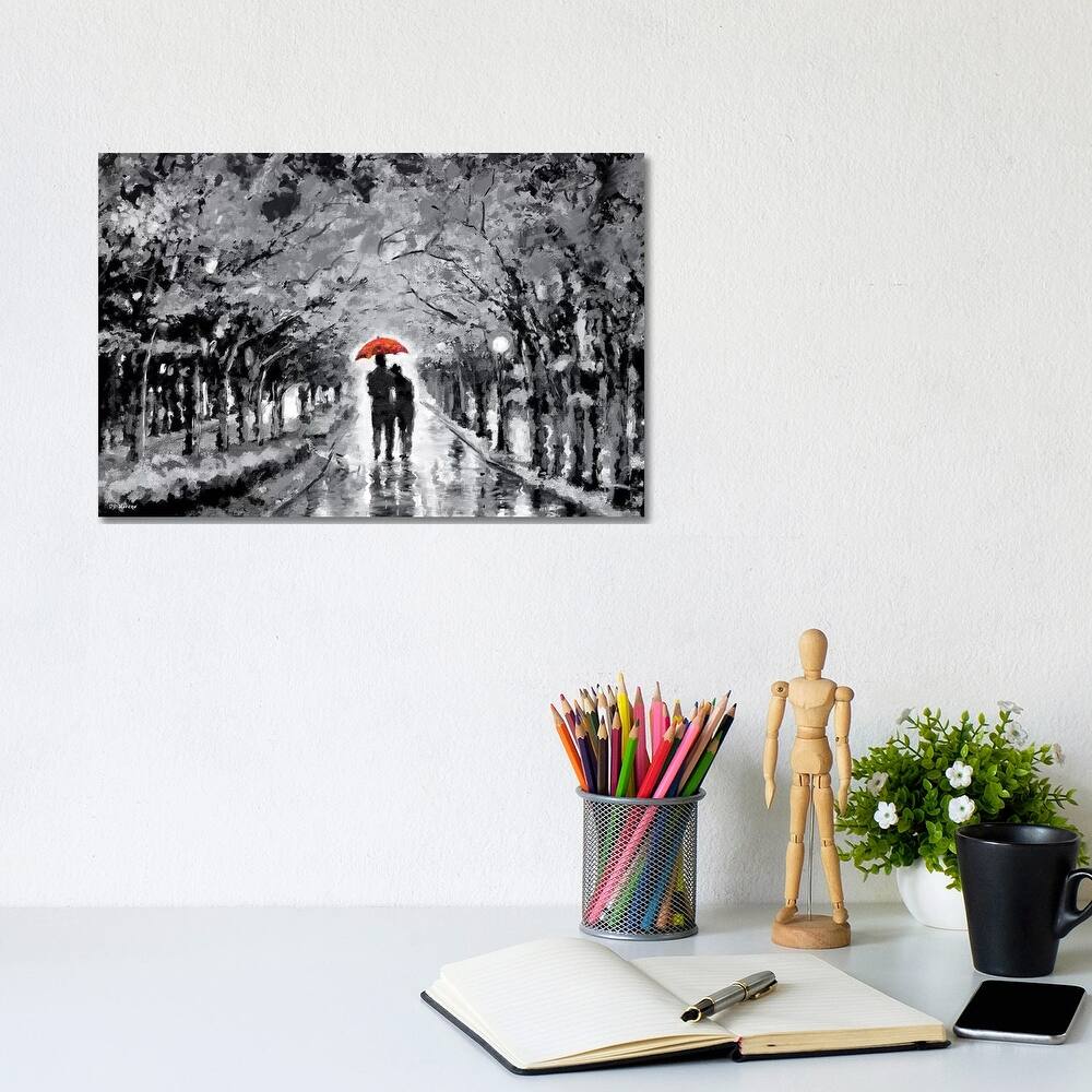 iCanvas "Park In Love Red Umbrella" by P.D. Moreno Canvas Print