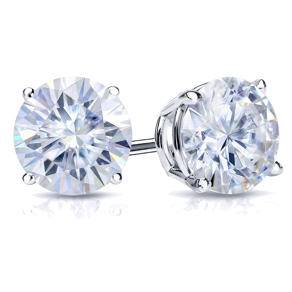Earring Studs 0.3 to 4 Carat Moissanite Stud Earrings 14K rose-gold GH//VVS Round Brilliant Stud Earrings for Women perfect Jewelry Gifts for Women Teen Girls