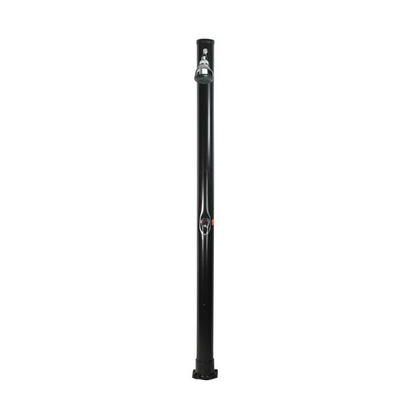 85" Black Eco-Friendly Solar-Powered Poolside Shower Station - N/A