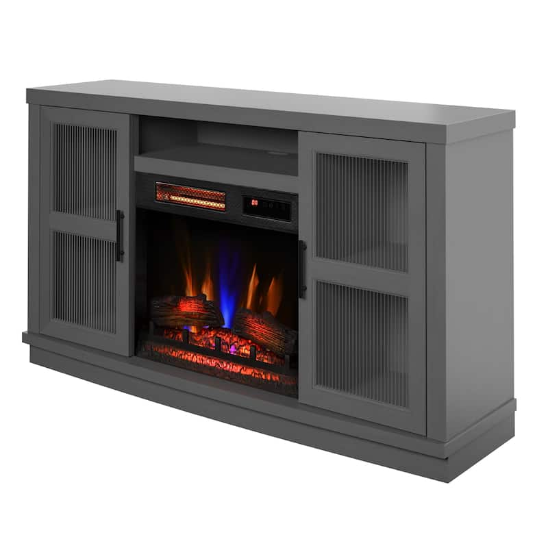 duraflame® Electric Fireplace Entertainment Console for 60 Inch TVs, Antique Gray